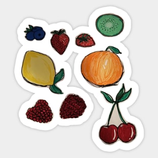 Fruit drawings Sticker